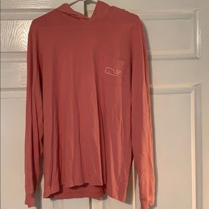 Pink Vineyard Vines Tee with Hood